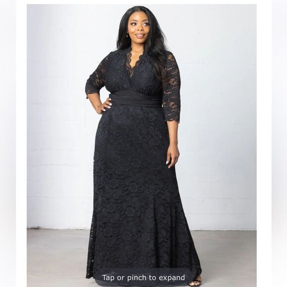 Kiyonna Screen Siren Lace Evening Gown - Picture 1 of 8